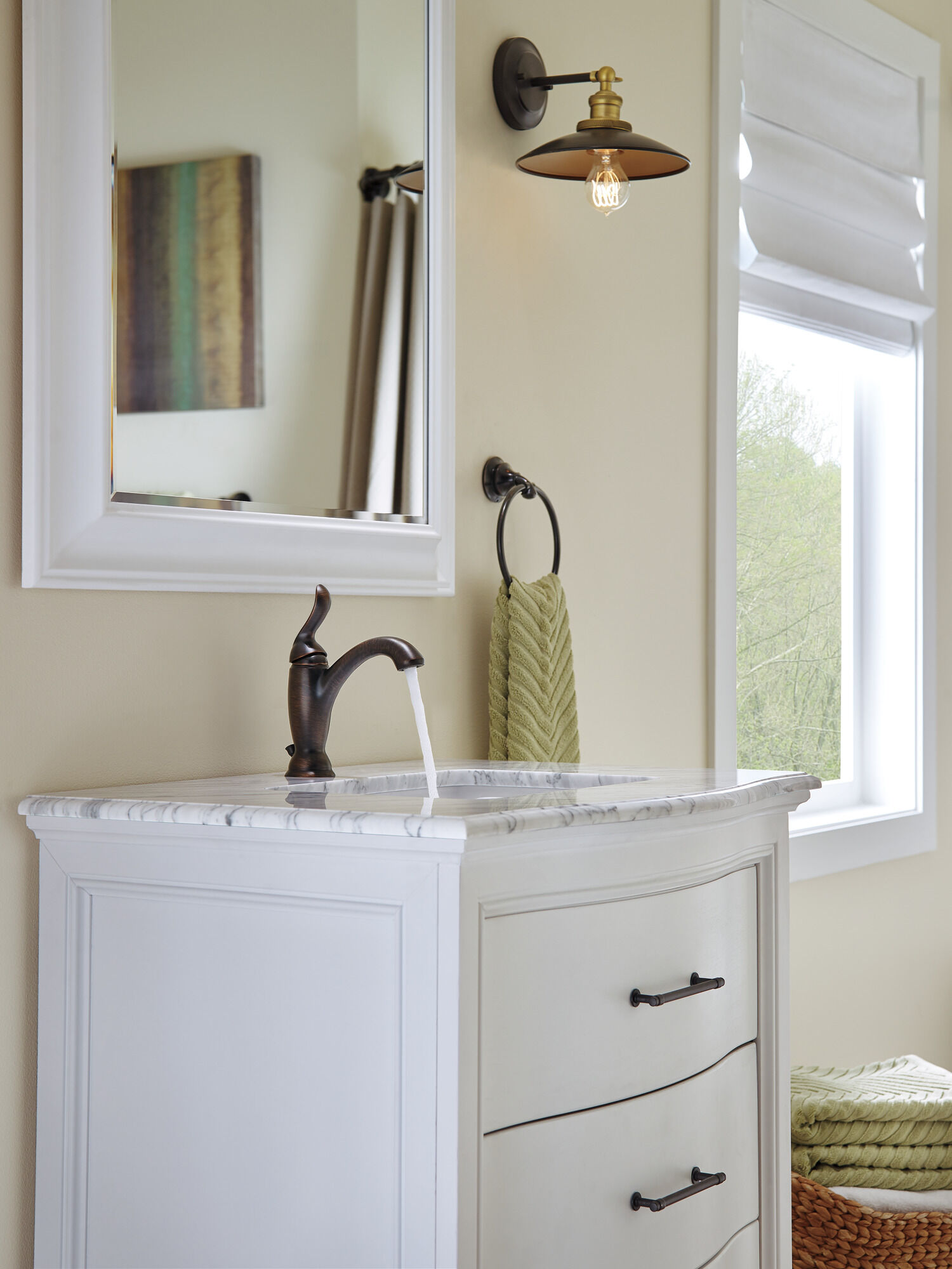 594-RBMPU-DST Смеситель для ванной с одной ручкой Delta Faucet Linden Венецианская бронза  - Вид №4