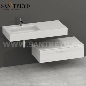 S09024BT Тумба с 1 ящиком 90 см цвет Северное Дерево светлое ARREDO WOOD Италия