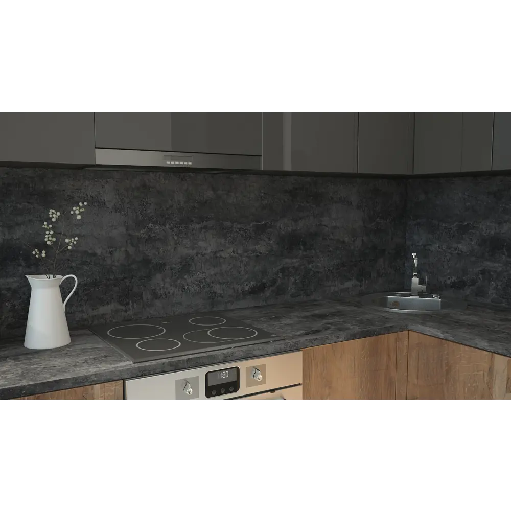 Столешница Santreyd Бетон темный 300×60 см для просторной кухни 85361339 STLM-0062189 - Вид №10