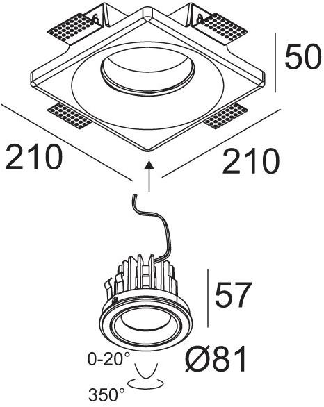 Delta Light Регулируемый светодиодный прожектор с диммером Gyn sun-id-1355218 - Вид №1