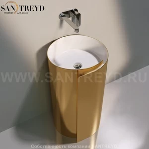 MR44PGOLD Напольная раковина стоящая круглая Ceramica Flaminia Roll