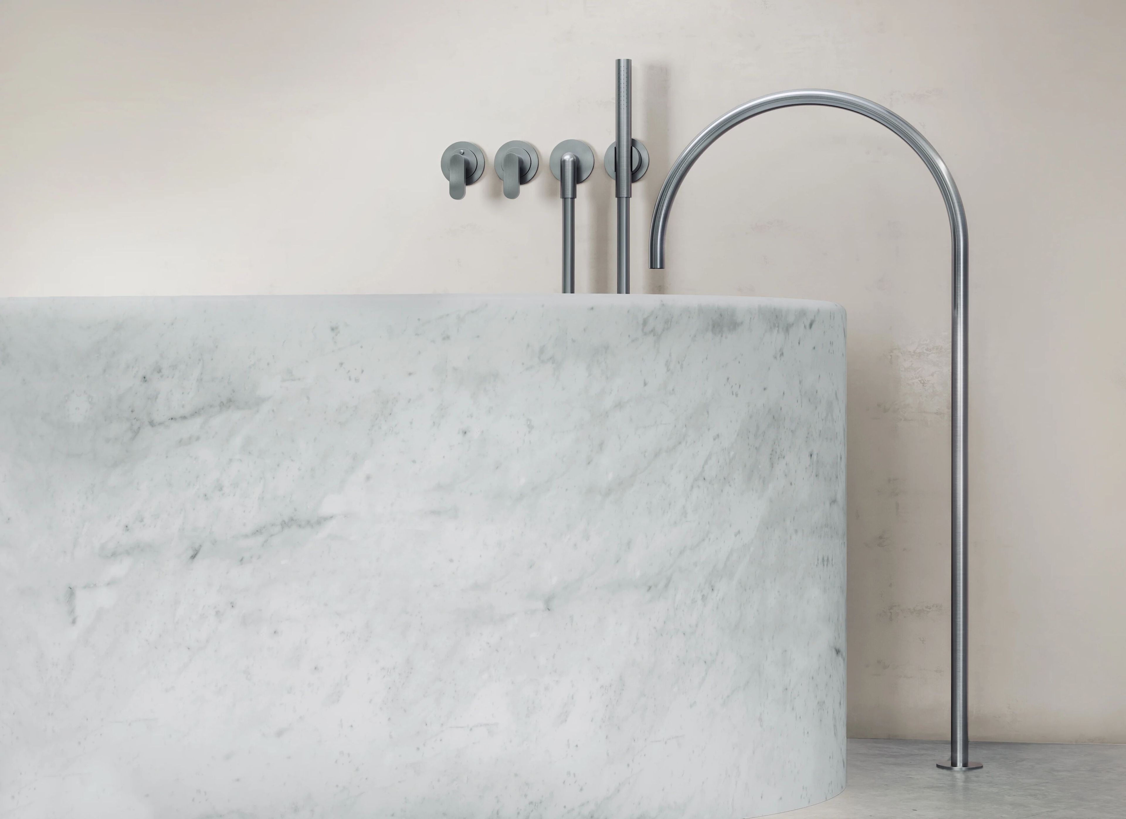 Набор термостатических ванн из нержавеющей стали с ручным душем COCOON John Pawson ARCH-00047302 - Вид №1