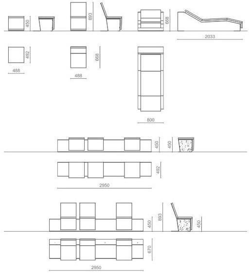 Metalco Скамья из стали Corten ™ Corten-inox sun-id-1360782 - Вид №3