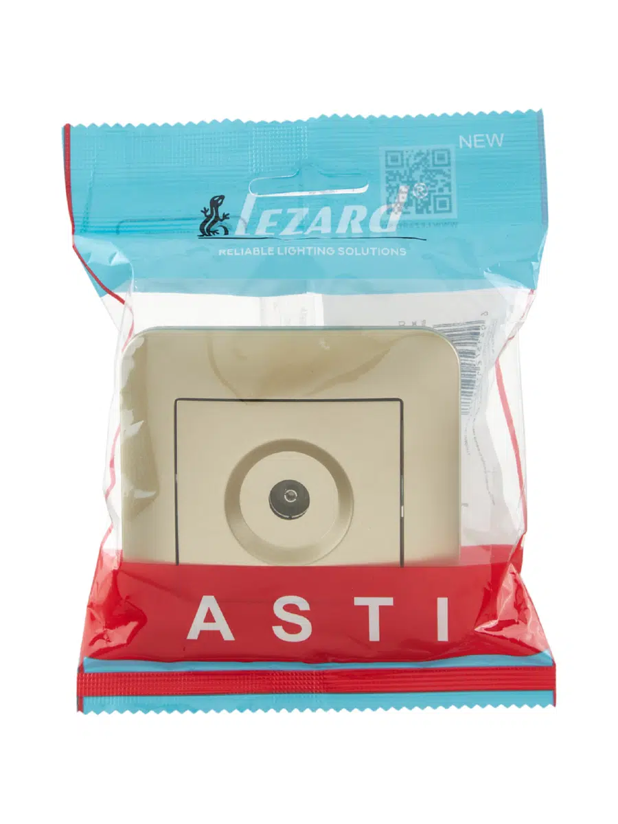 ASTI Розетка ТВ проходная золото LEZARD 7081-3636-129