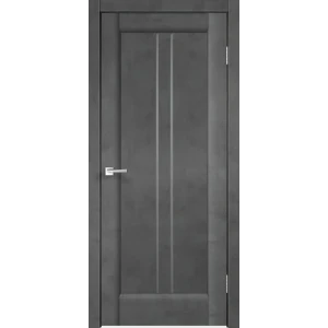 Комплект двери Сиэтл со стеклом 90x200 см ПВХ цвет лофт тёмный с добором 150 мм