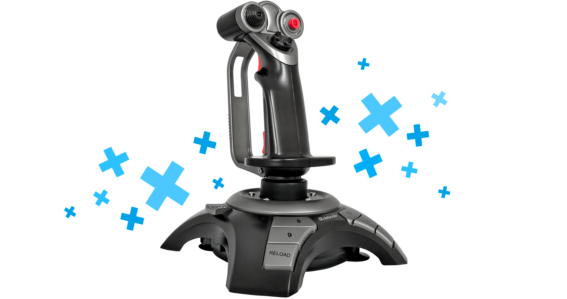 64304 игровой джойстик cobra r4 4 оси, 12 кнопок, вибрация Defender Santreyd  - Вид №4