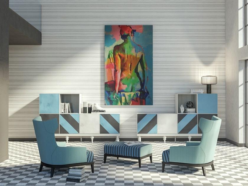 MOMENTI Прямоугольный пуф из ткани The black attitude Pn-301 - Вид №1