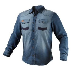 Рубашка Neo Tools Denim темно-синяя размер XL рост 187 83304106 STLM-2009422