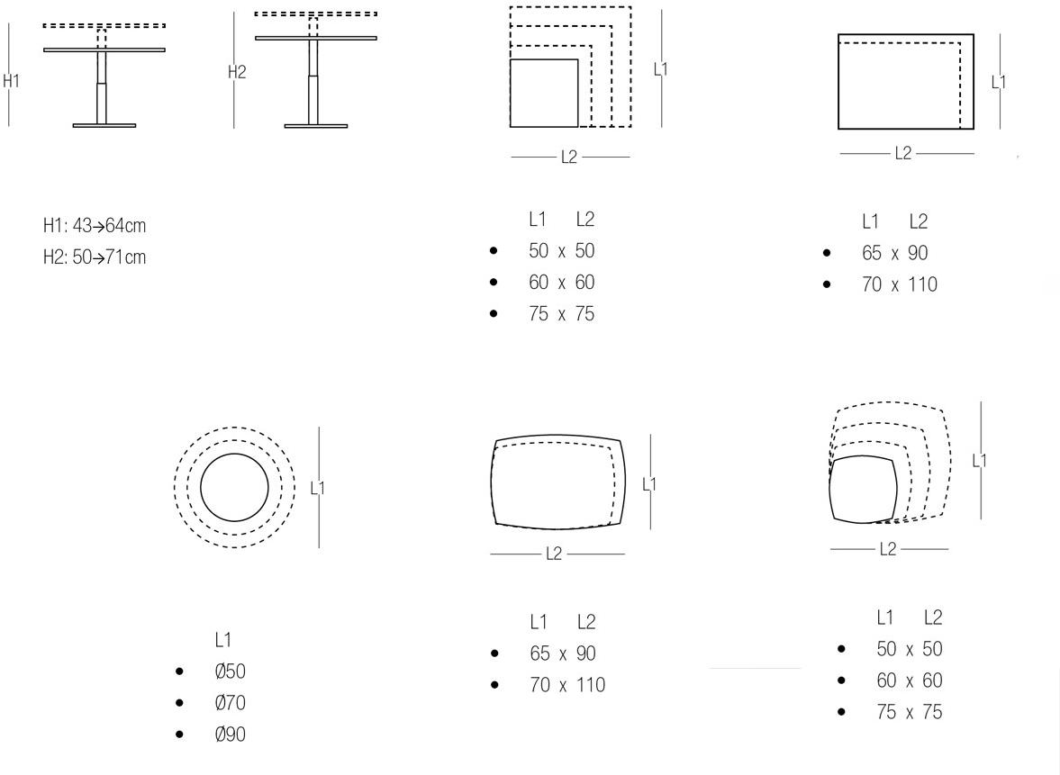 NAOS Сервисный столик с регулируемой высотой sun-id-1500238 - Вид №1