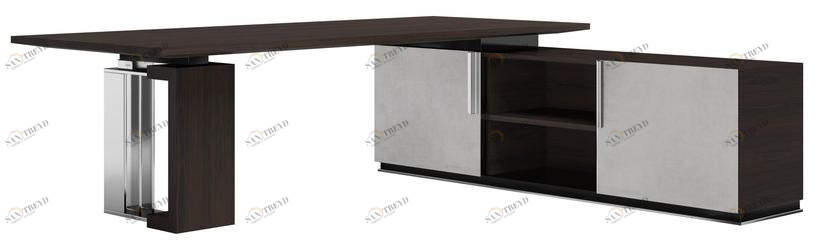 Capital Collection Угловой стол из дерева с ящиками Tycoon sun-id-1380034