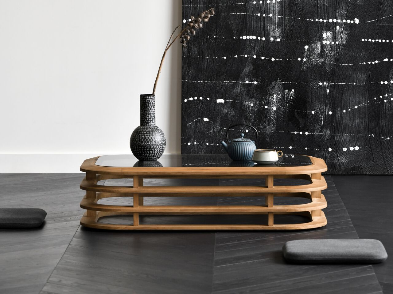 Низкий журнальный столик из массива дерева Air Division Liner ARCH-00072410 - Вид №10