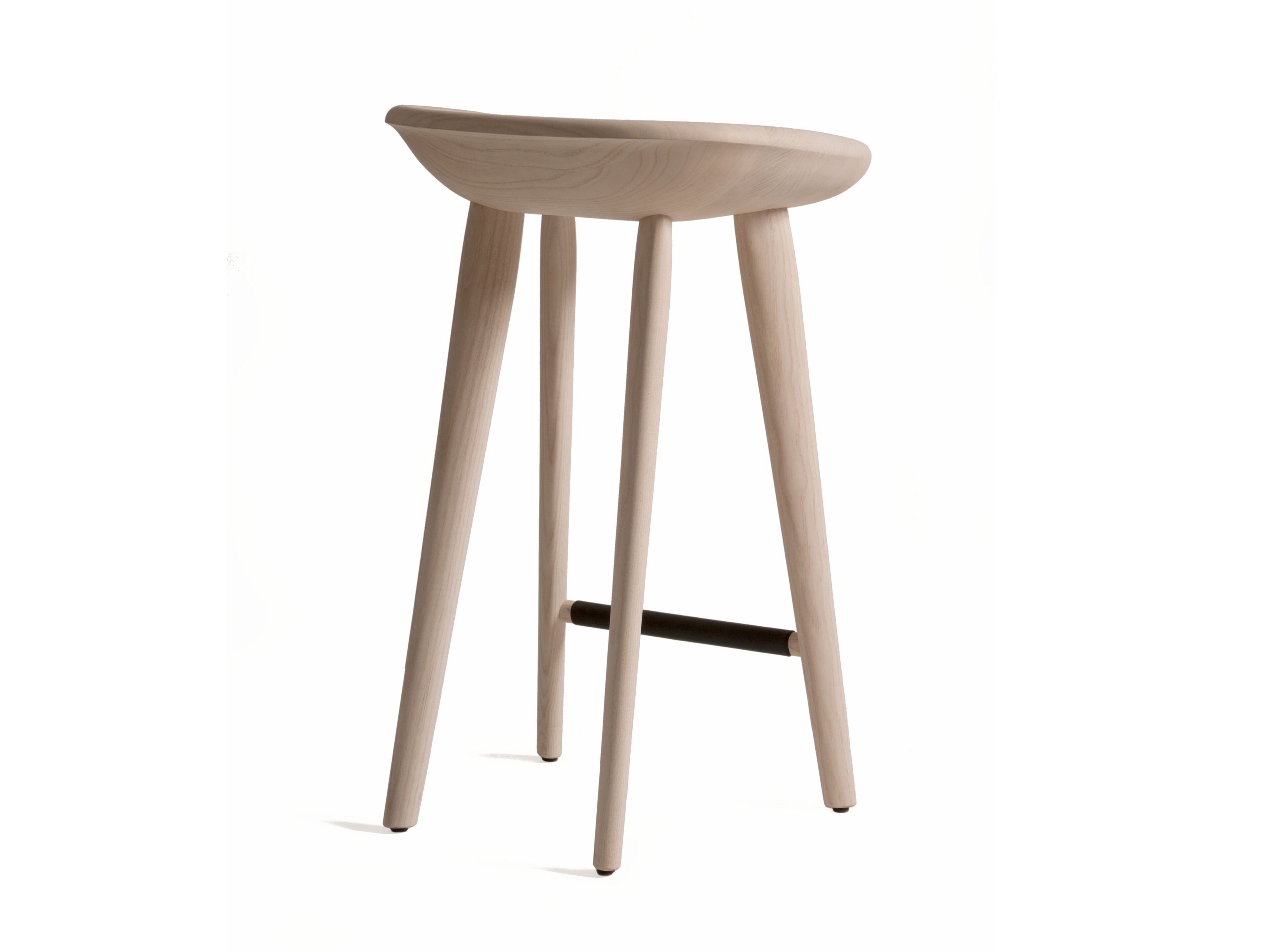 Табурет из ясеня с подставкой для ног In Stock BassamFellows ARCH-00085538 - Вид №3