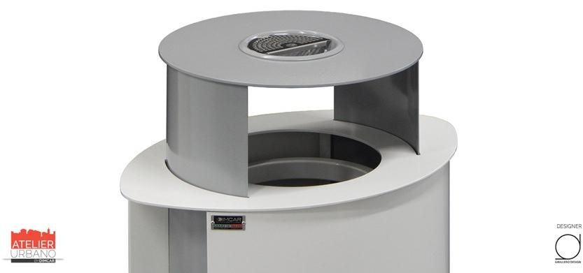 DIMCAR Контейнер для мусора из оцинкованной стали с крышкой  G473-bis  - Вид №2