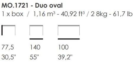 Fenabel Овальный обеденный стол из дерева Duo Mo.1721 - Вид №1