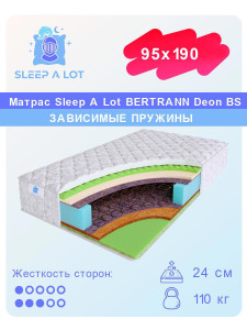 91130047 Матрас Bertrann Deon BS 95x190 см зависимый пружинный блок STLM-0495166 SLEEP A LOT