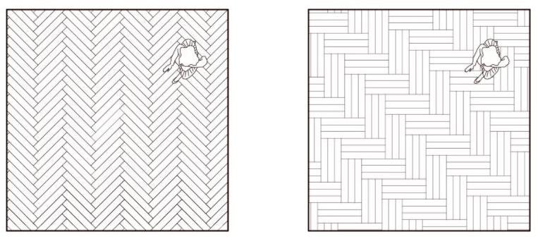 FOGLIE D'ORO Пол из орехового дерева Herringbone 90° sun-id-1415327 - Вид №2