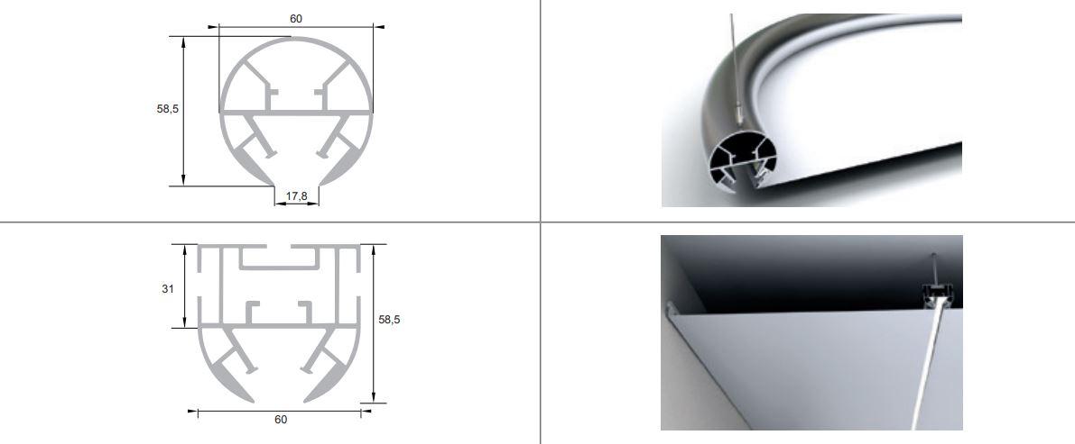BARRISOL Алюминиевый потолочный линейный световой профиль sun-id-1387257 - Вид №7