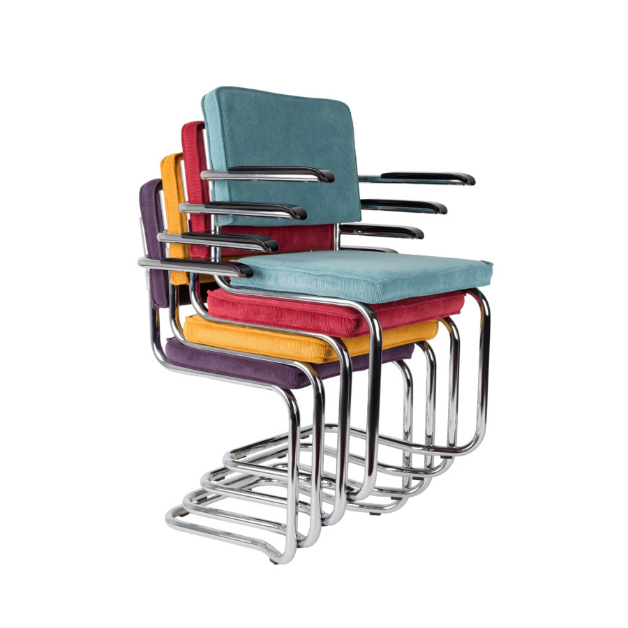 Кресло Ridge Kink Rib синее Zuiver 1200050 - Вид №7