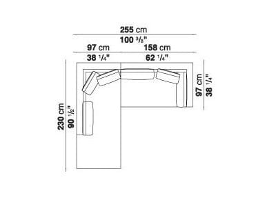 Угловой диван из ткани B&B Italia ARCH-00112684 - Вид №26
