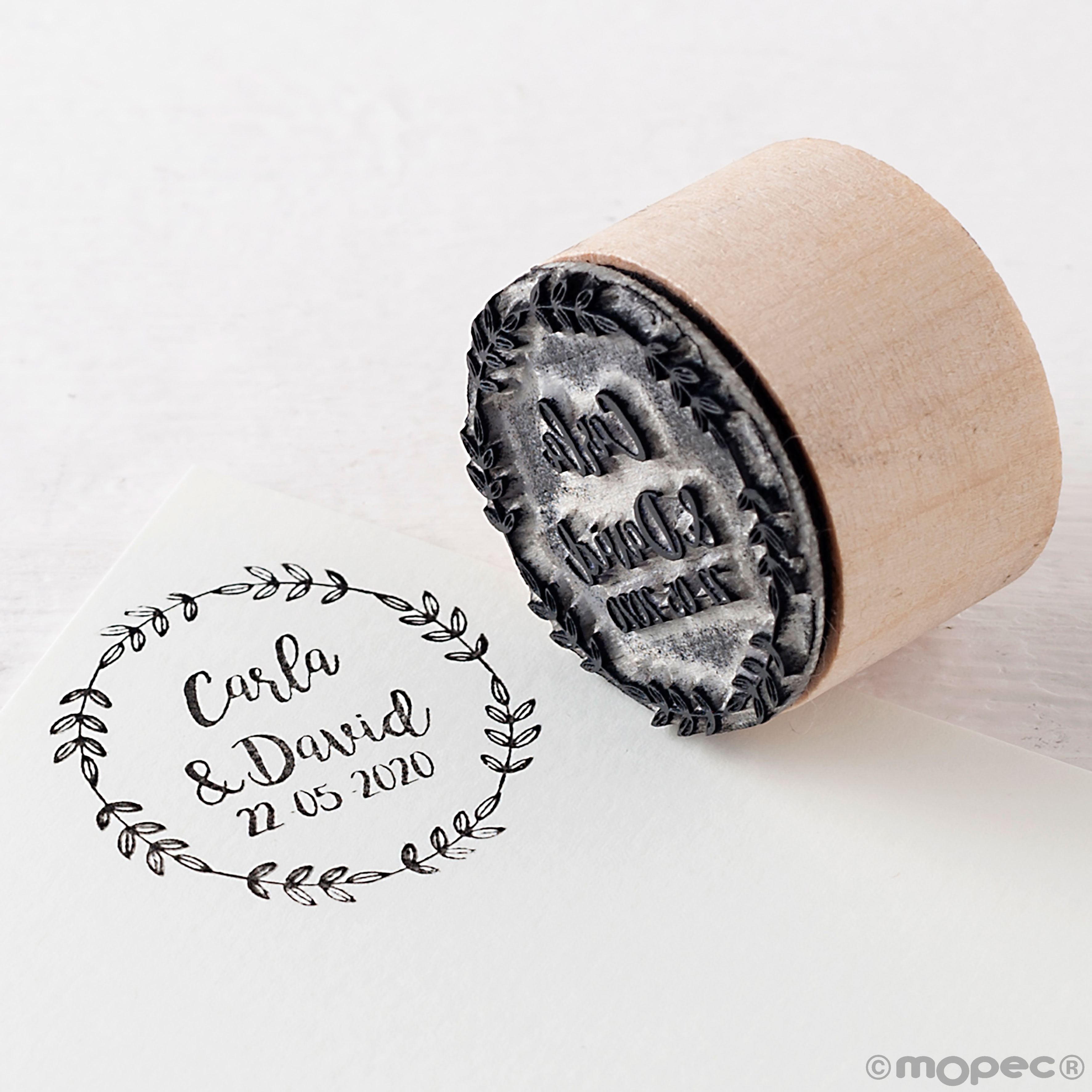 W441 Персонализованный надпись круглой оливковой короны Dekoraniaevents Bodas  - Вид №1