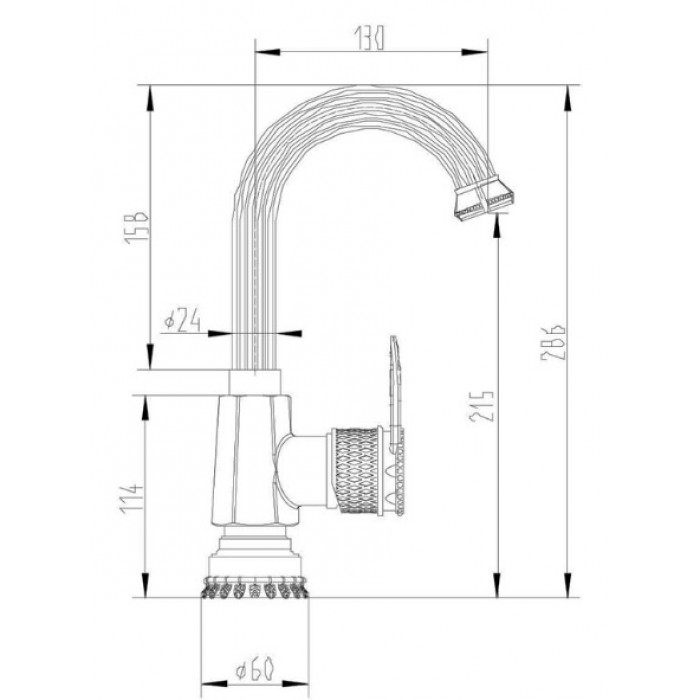 Zorg A 410U-BR Смеситель для кухни Zorg 286 х 130 мм  - Вид №2