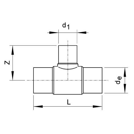 SANIT 182045517 Тройник 90 °, полипропилен, SDR 11, длинный, уменьшается  - Вид №1
