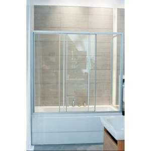 Шторка на ванну 90-100x120-130 GV-413A прозрачное стекло GUTEWETTER PRACTIC PART