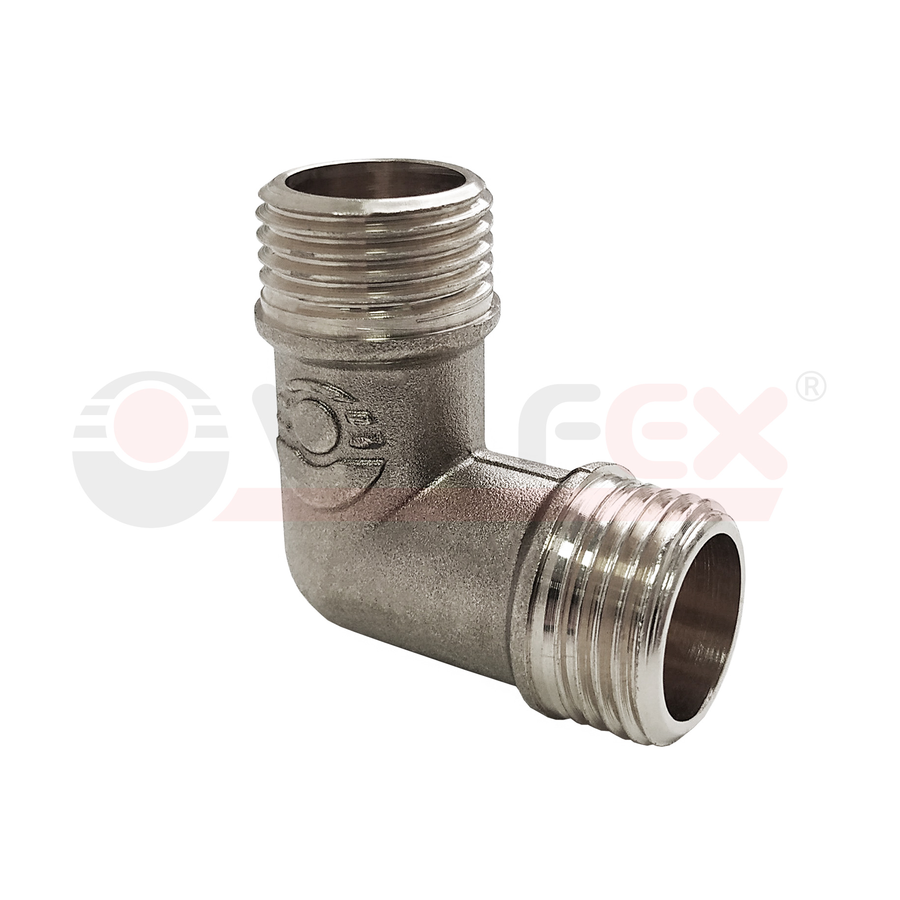 VF.093.N.100 Valfex Угольник с никелевым покрытием (наруж.-наруж.) 