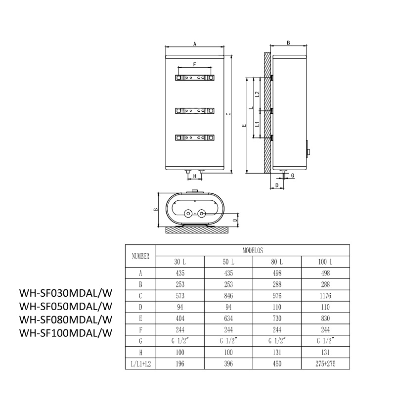 1313683 Водонагреватель электрический DEXP WH-SF100MDAL/W STDN-0100830 - Вид №8