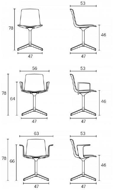 ENEA Стул с обивкой из ткани с 4 спицами Lottus sun-id-1492651 - Вид №9