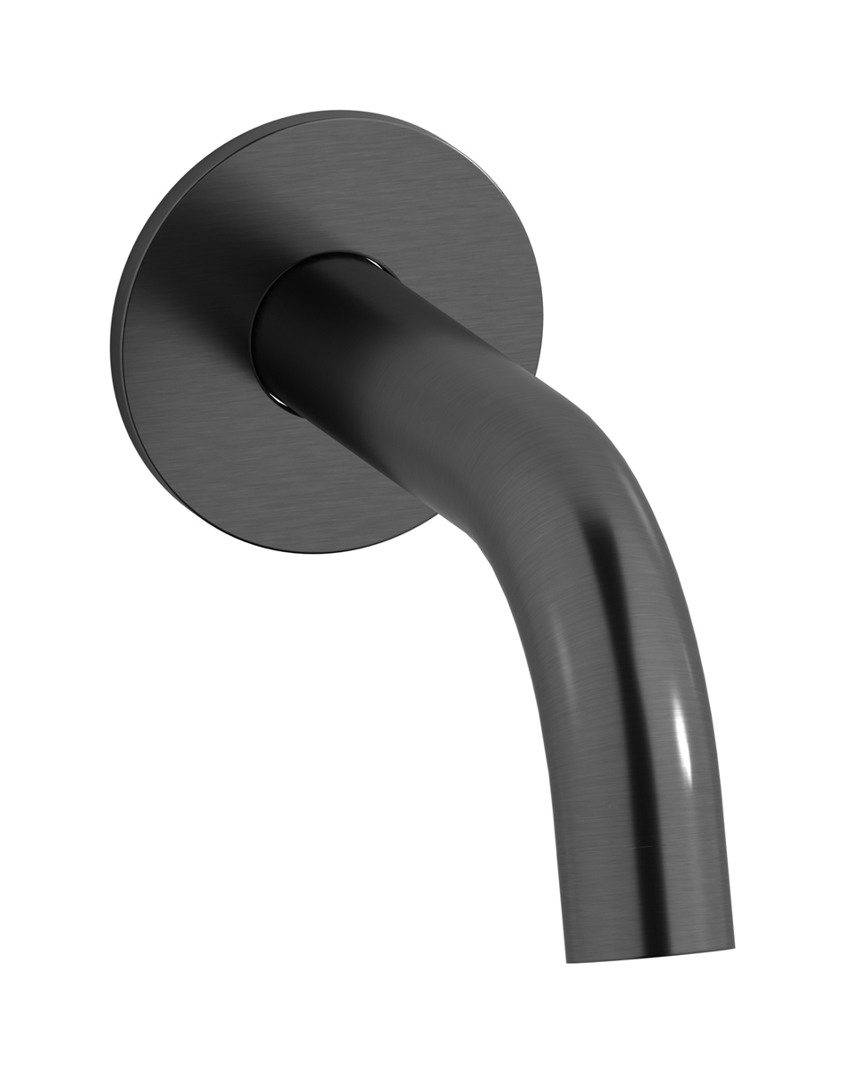 Настенный излив для ванны WE ARE IB mt327cs_23 Brushed Black Chrome MilanoTorino 