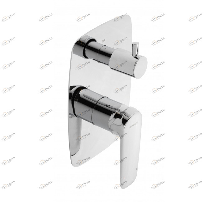 GENEBRE 62117 31 45 66 Встраиваемый однорычажный смеситель с керамическим переключателем на 2 направления 