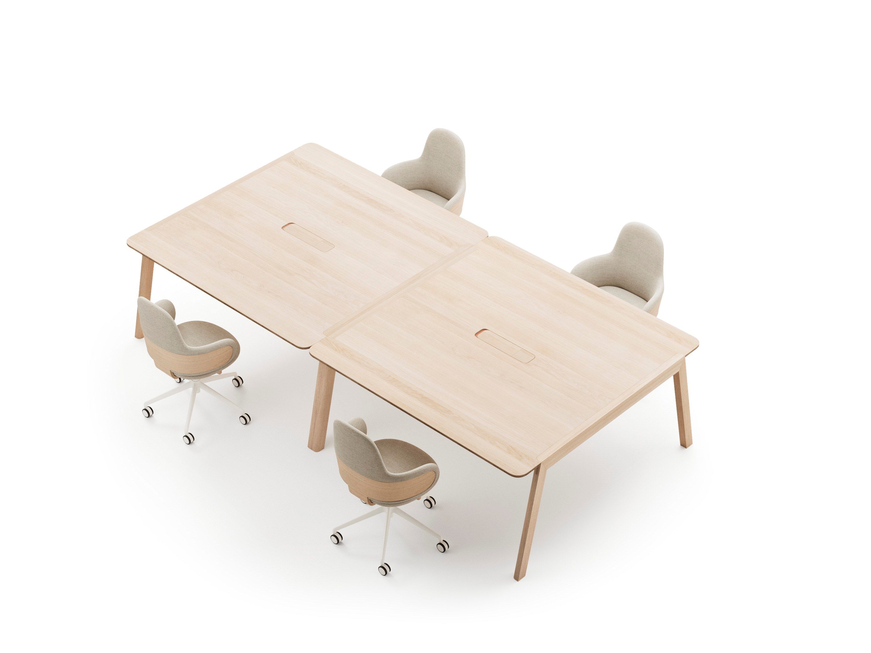 Прямоугольный стол для совещаний из дуба с системой люверсов ALKI Heldu ARCH-00015502 - Вид №13