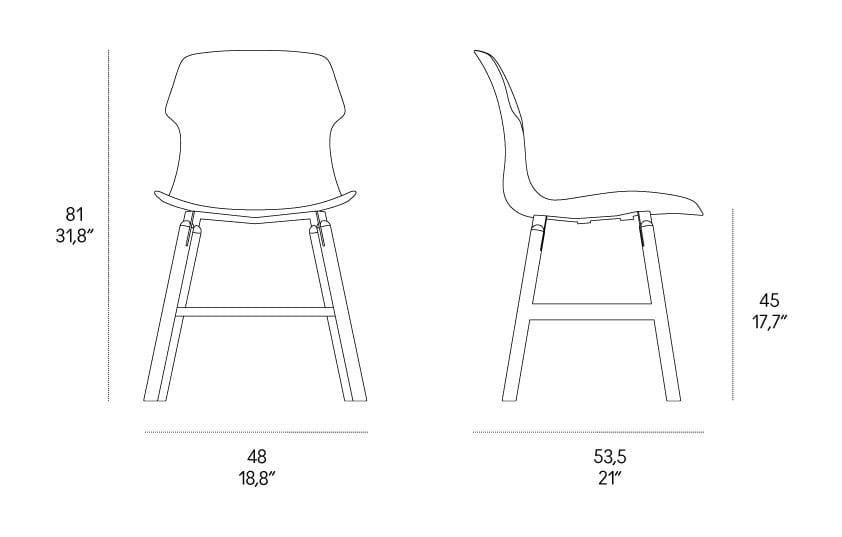 Стул из полипропилена с металлическими ножками Casamania & Horm стерео ARCH-00130882 - Вид №9