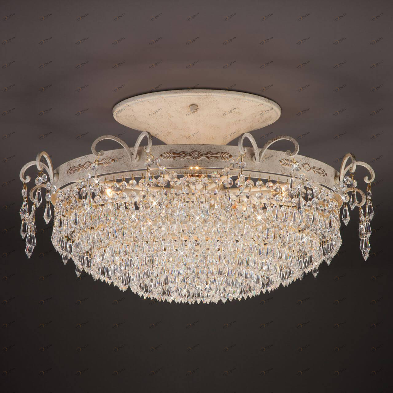 Люстра потолочная бежевая Bogates 305/8 Strotskis BOGATES ДИЗАЙНЕРСКИЕ, EMPRESS 00-3887877 Бежевый 