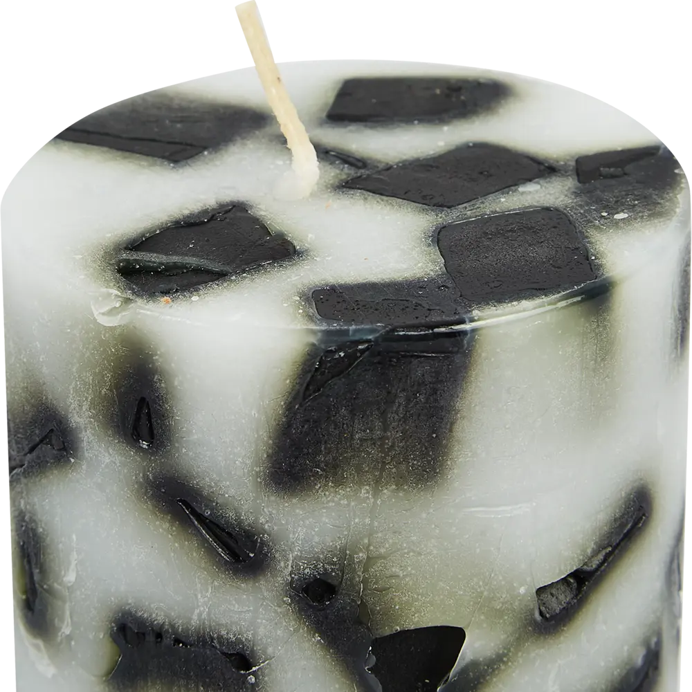 89369072 Свеча столбик ароматизированная Черный лед бело-черная 13 см STLM-0824820 Santreyd  - Вид №1