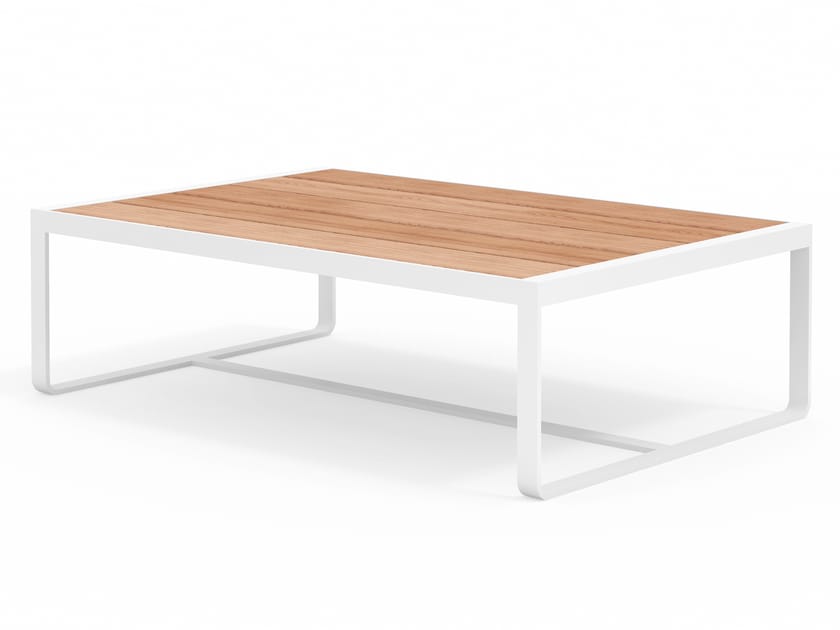 Низкий алюминиевый журнальный столик и iroko Bivaq сидеть ARCH-00049239