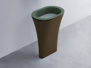 AMLA65-MU+AMPILO-BR+AMCOLO-CA Раковина Amedeo Ovale отдельностоящая cielo Enjoy + Amedeo