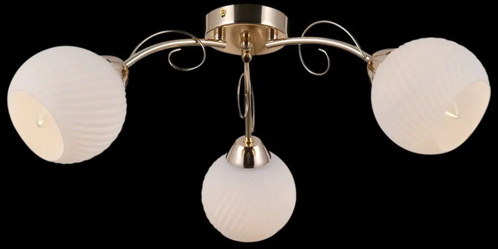 91514085 Люстра потолочная Illumico Il0240-3csq-79 gd 3 лампы 6 м² цвет золото STLM-0920433