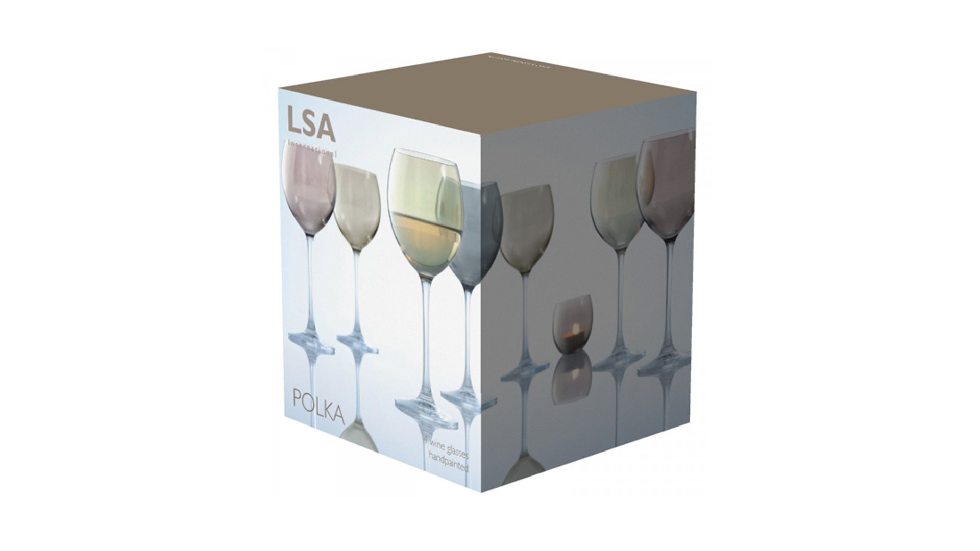 10601884 LSA International Набор разноцветных бокалов для вина LSA International, "POLKA", 400мл, 4шт. Стекло  - Вид №2