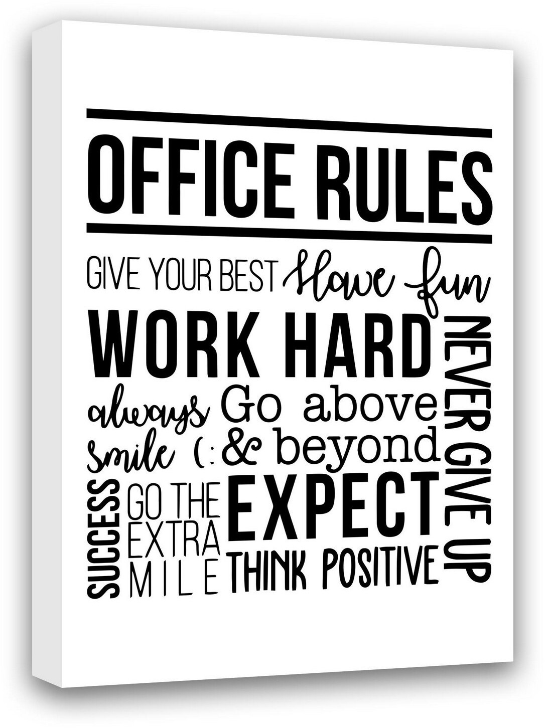 90021588 Постер Office rules МТ-039, 40х30 см STLM-0087845 СИМФОНИЯ