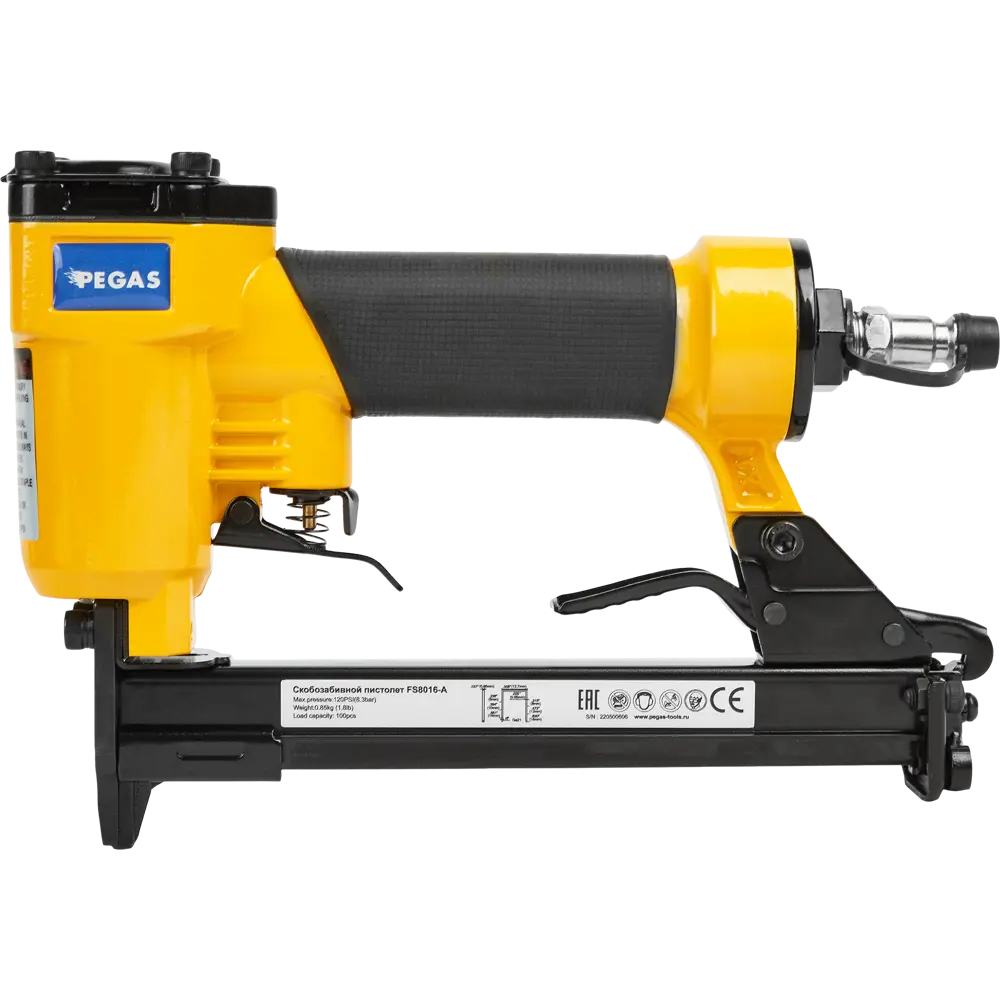Степлер пневматический Pegas Pneumatic FS8016-A тип скоб 21GA/80 6-16 мм STLM-2031472 - Вид №1