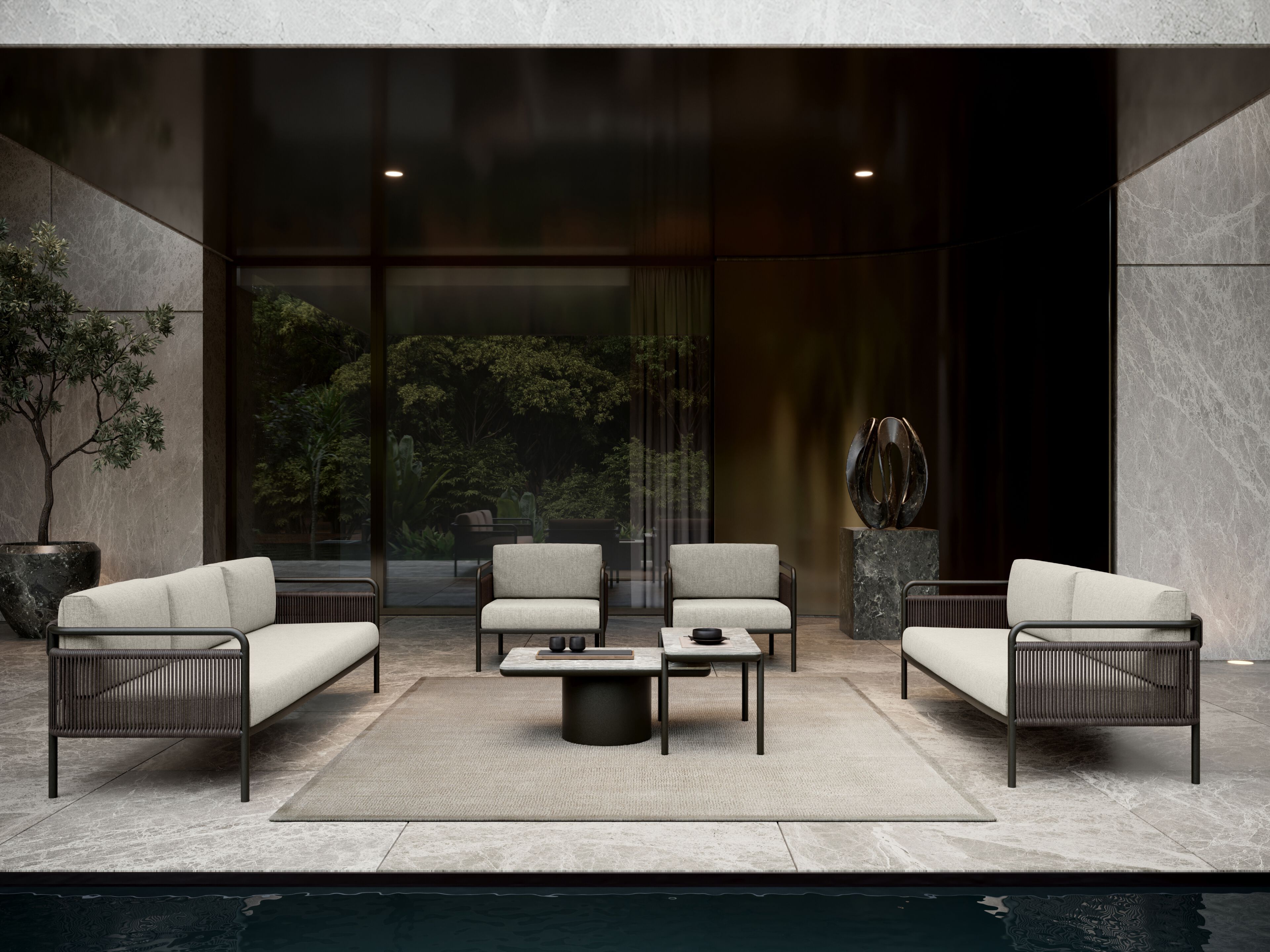 2-местный тканевый садовый диван SNOC ссылка ARCH-00059379 - Вид №1