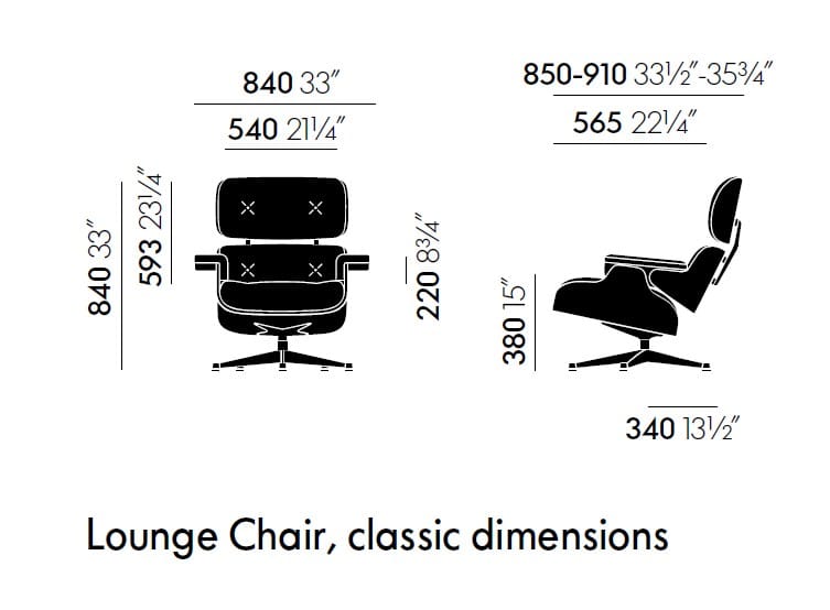 Кожаное вращающееся кресло с подлокотниками VITRA Eames Lounge Chair ARCH-00123745 - Вид №7