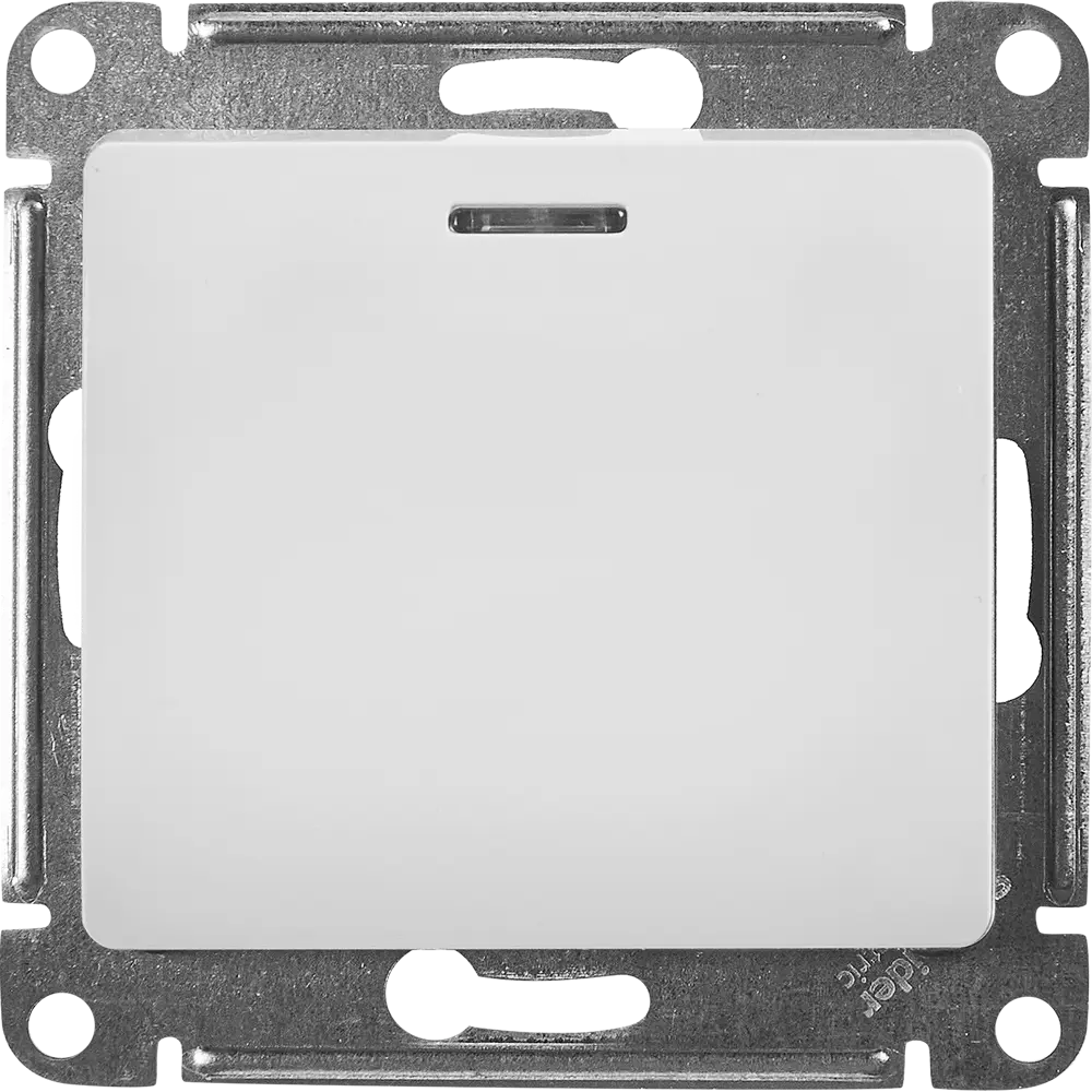 Schneider Electric Glossa — встраиваемый переключатель с 1 клавишей, белый глянец 86710546 STLM-0070865 - Вид №1
