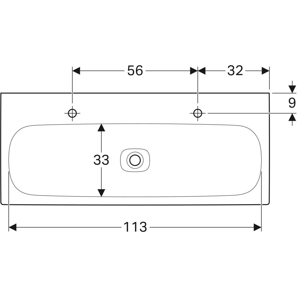 Прямоугольная двойная раковина из керамогранита Geberit Citterio ARCH-00122428 - Вид №2