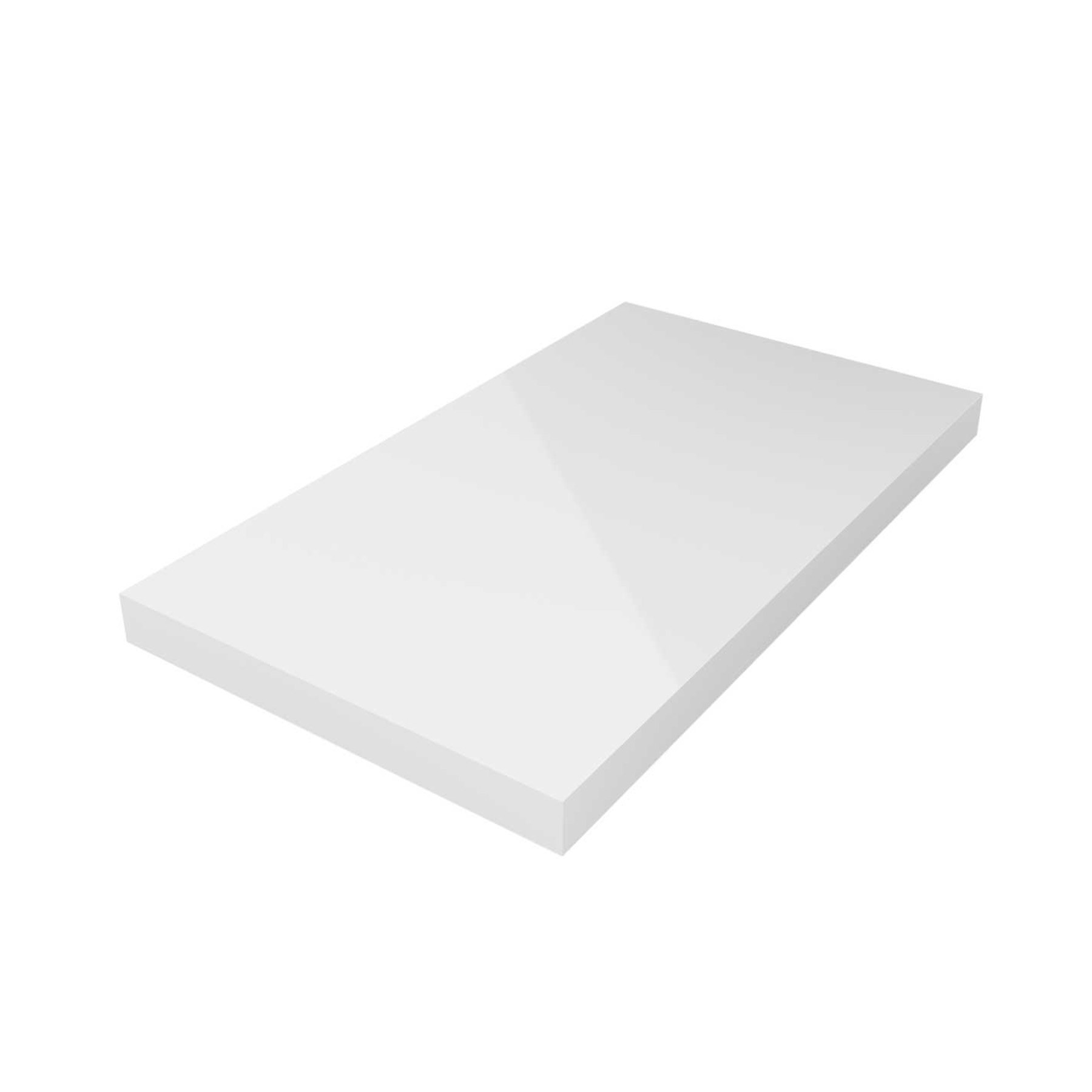 23004 SALGAR Столешница 1000 GLOSS WHITE 50 мм Глянцевый белый 