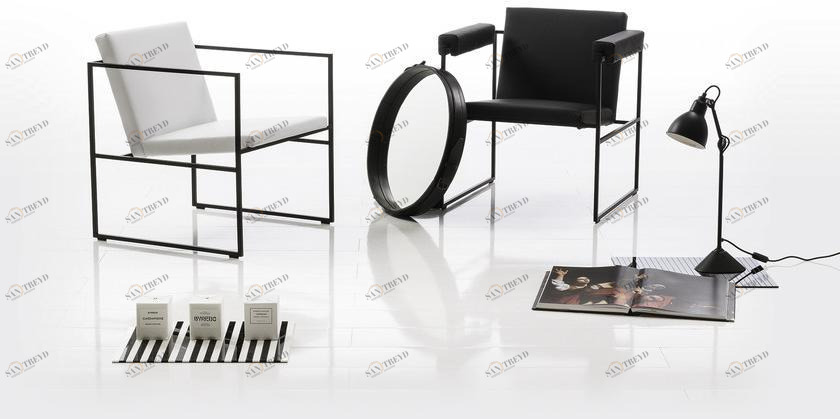 brühl Кожаное кресло-санки с подлокотниками Grace sun-id-1515669