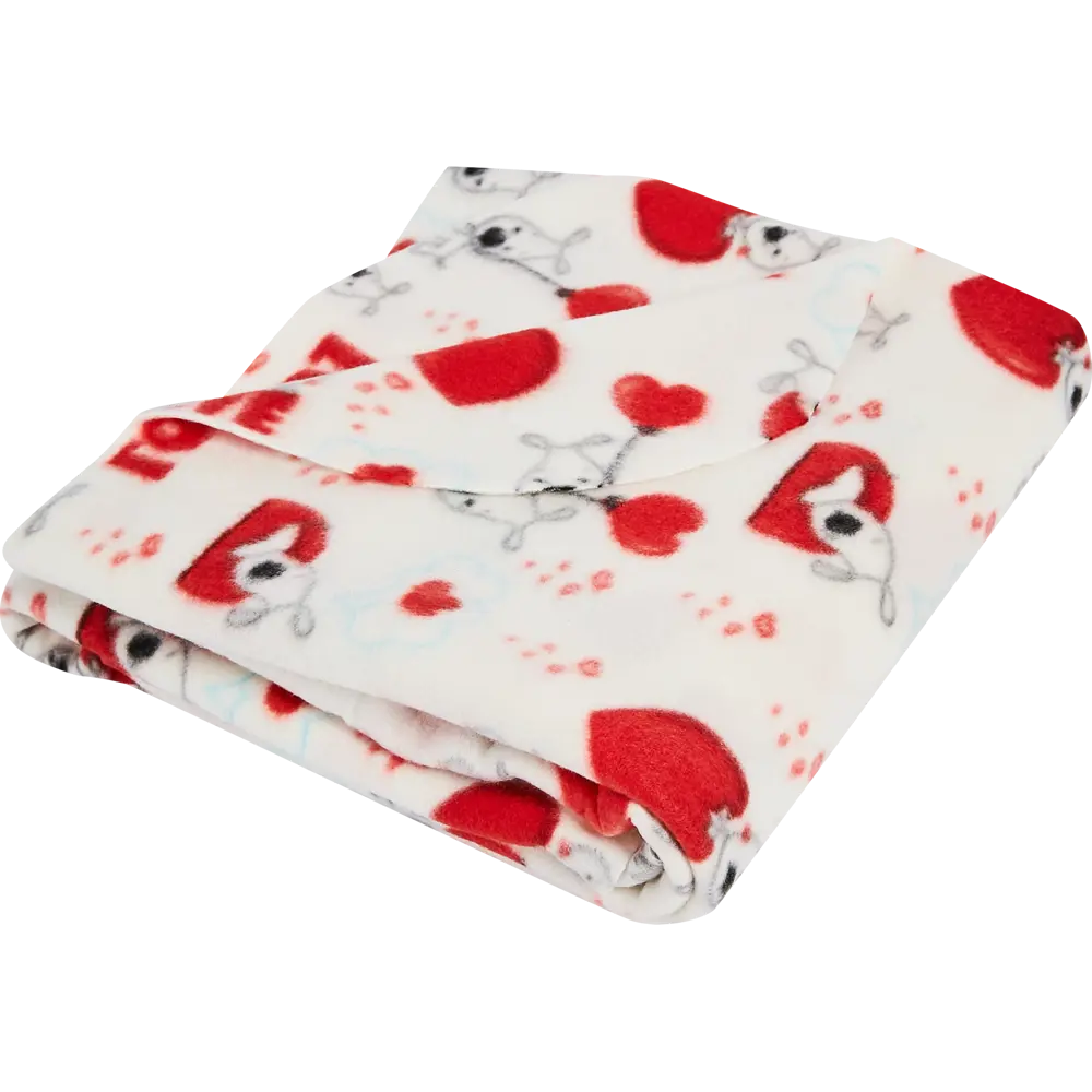 Плед Puppy 120x150 см флис цвет белый 89337335 STLM-2024721 Ardenza