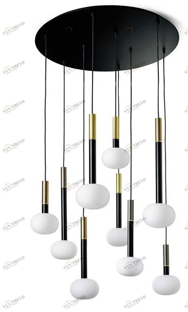 Miloox Подвесной светильник из металла и опалового стекла Mose 1744.234